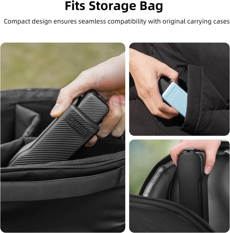 BRDRC Pocket 3 Cover Case Accessories, Gimbal Flip Protective Cover Lens Protector Cap Holds 3 Filters for DJI Osmo Pocket 3 Creator Combo (Black) - Image 5